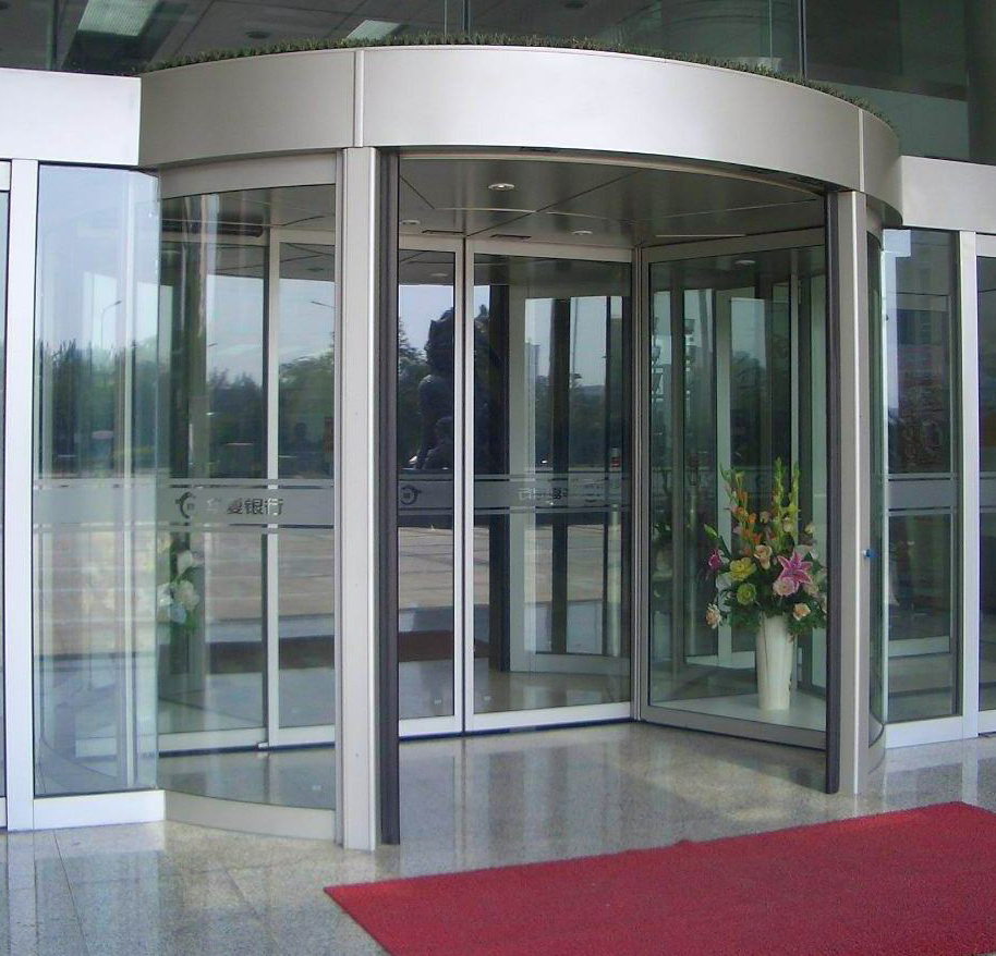 2 Wing Automatic Revolving Door for Commercial Building Entrance Glass Revolving Door