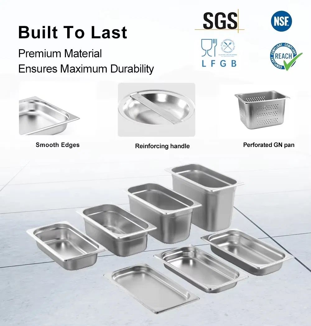 1/2 150mm Deep Stainless Steel European Gn Pan New Rectangle Food Container
