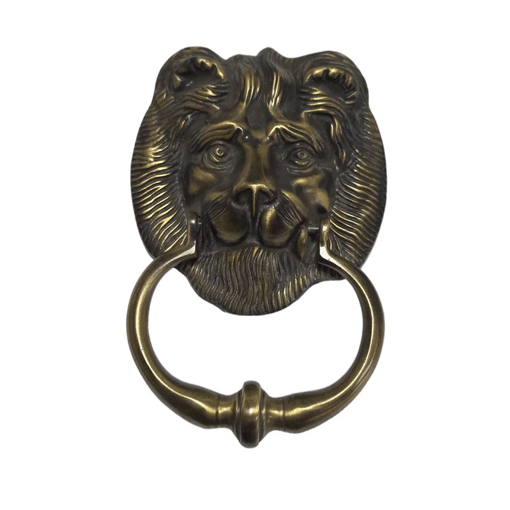 Majestic Brass Lion Door Knocker for Elegant Home Entrances