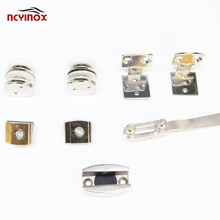 Frameless Sliding Glass Door Hanging Wheel System Hardware Accessories for 8-12mm Tempered Glass