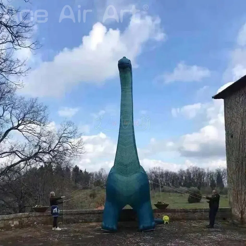 New Lifelike Giant Inflatable Dinosaur Balloon Tanystropheus Model Large Inflatable Animal Cartoon for Jurassic Event Decoration