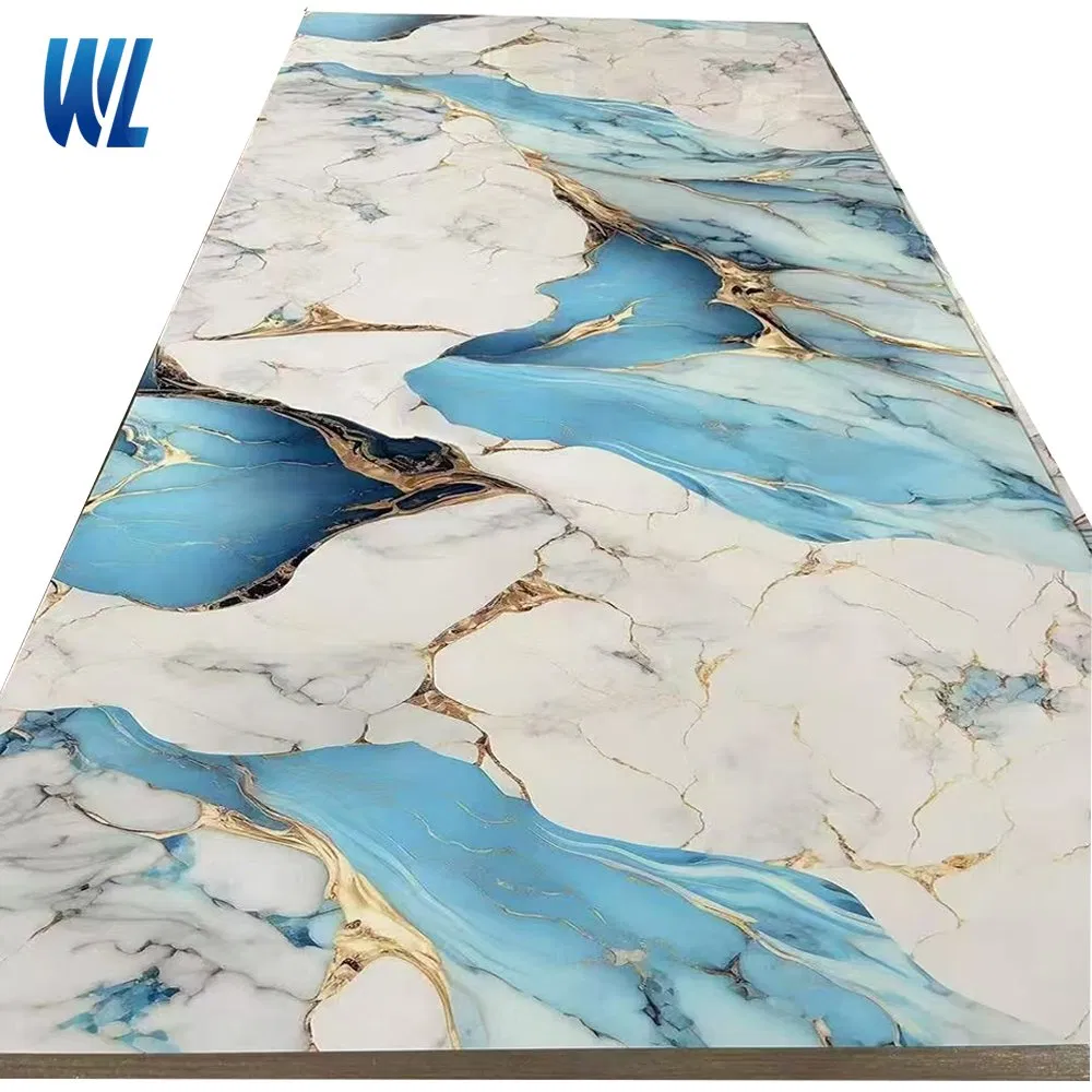 Factory Good Price B1 Fireproof Waterproof Building Material UV Marble Board PVC Wall Panel Spc Wall Panel PVC Marble Panel