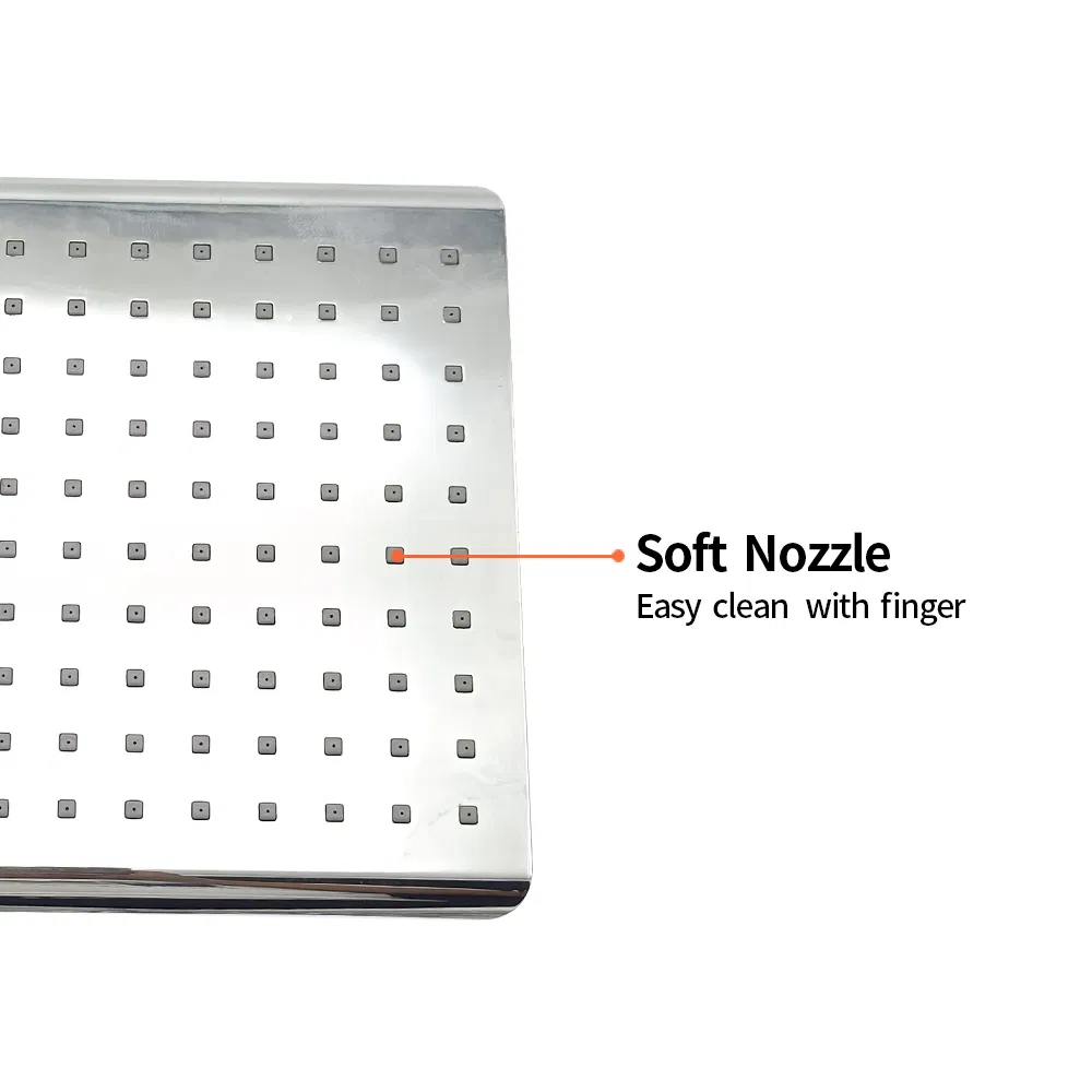 Chromed 6" 8.5" ABS Square Overhead Shower Concealed Shower Set