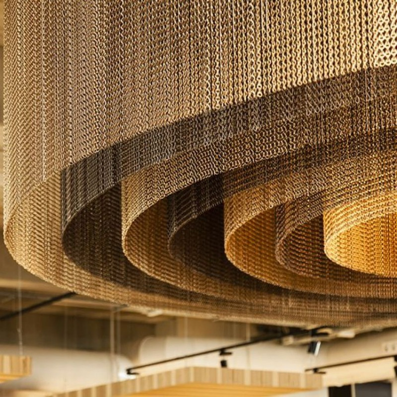 Indoor Metal Chain Link Decorative Mesh Curtain for Ceiling Partition