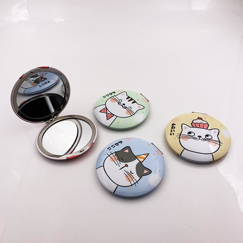Mini Folding Pocket Makeup Mirror – Cute Double-Sided Handheld Compact Mirror, Gift-Ready & Travel-Friendly