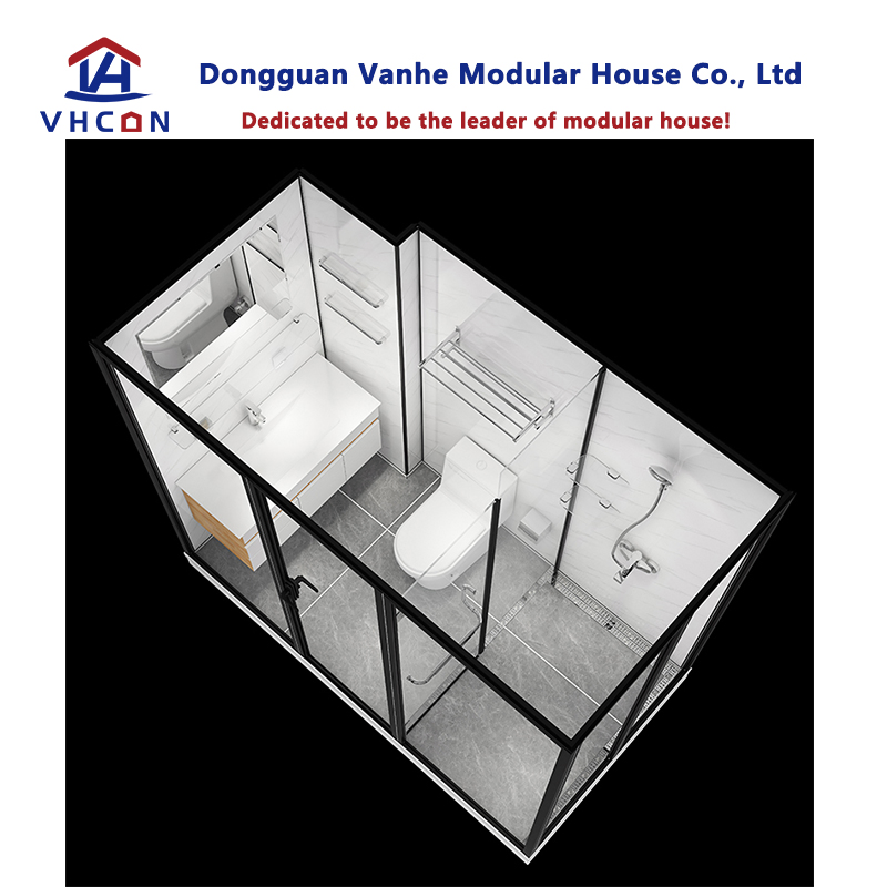Easy to Install All in Bathroom Sets Unit Shower Luxury Hotel Design Portable RV Steam Modular Prefab Bathroom Pod with Toilet