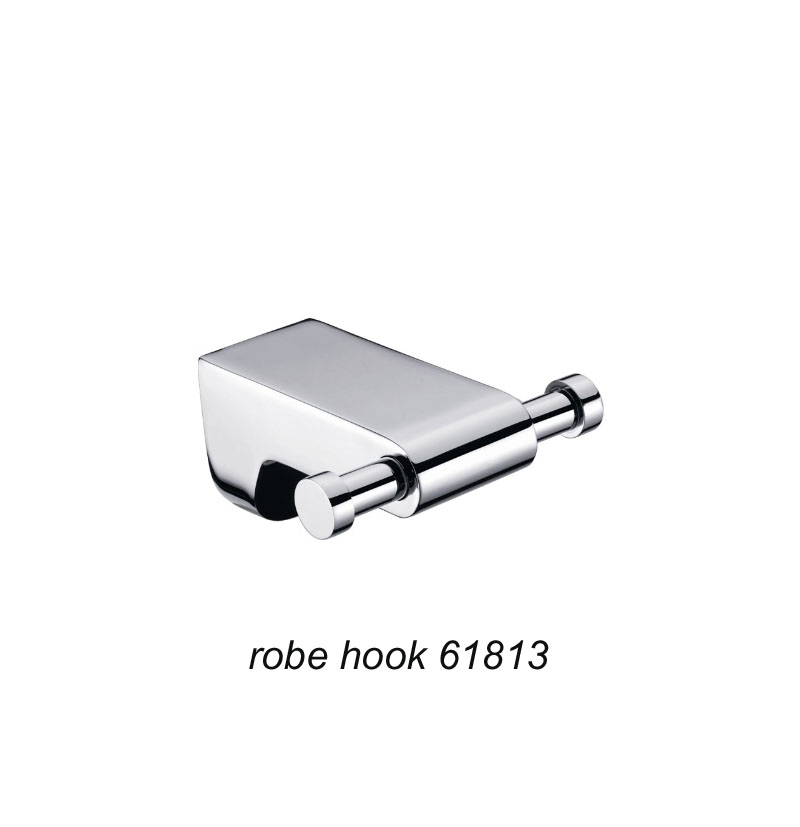 Настенный двойной крючок для одежды из цинкового сплава хром