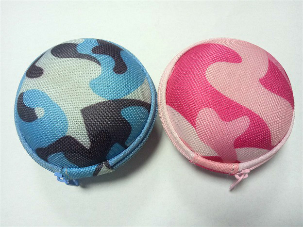 Чехол для наушников EVA круглый, защитный, с сетчатым карманом