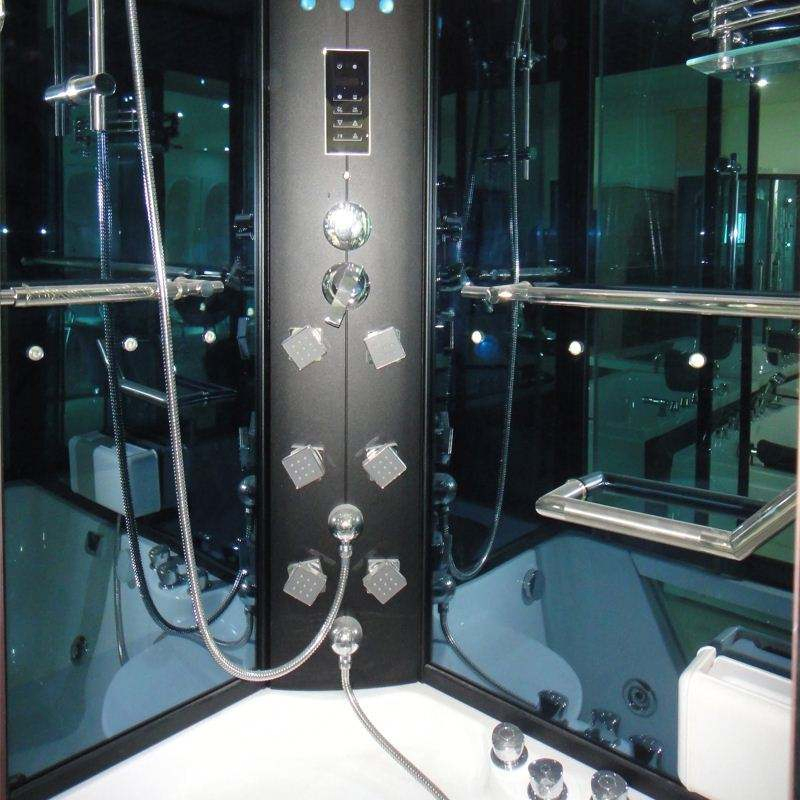 Luxury Whirlpool Steam Shower Room Relax Shower Wet Glass Cabin Bath Room