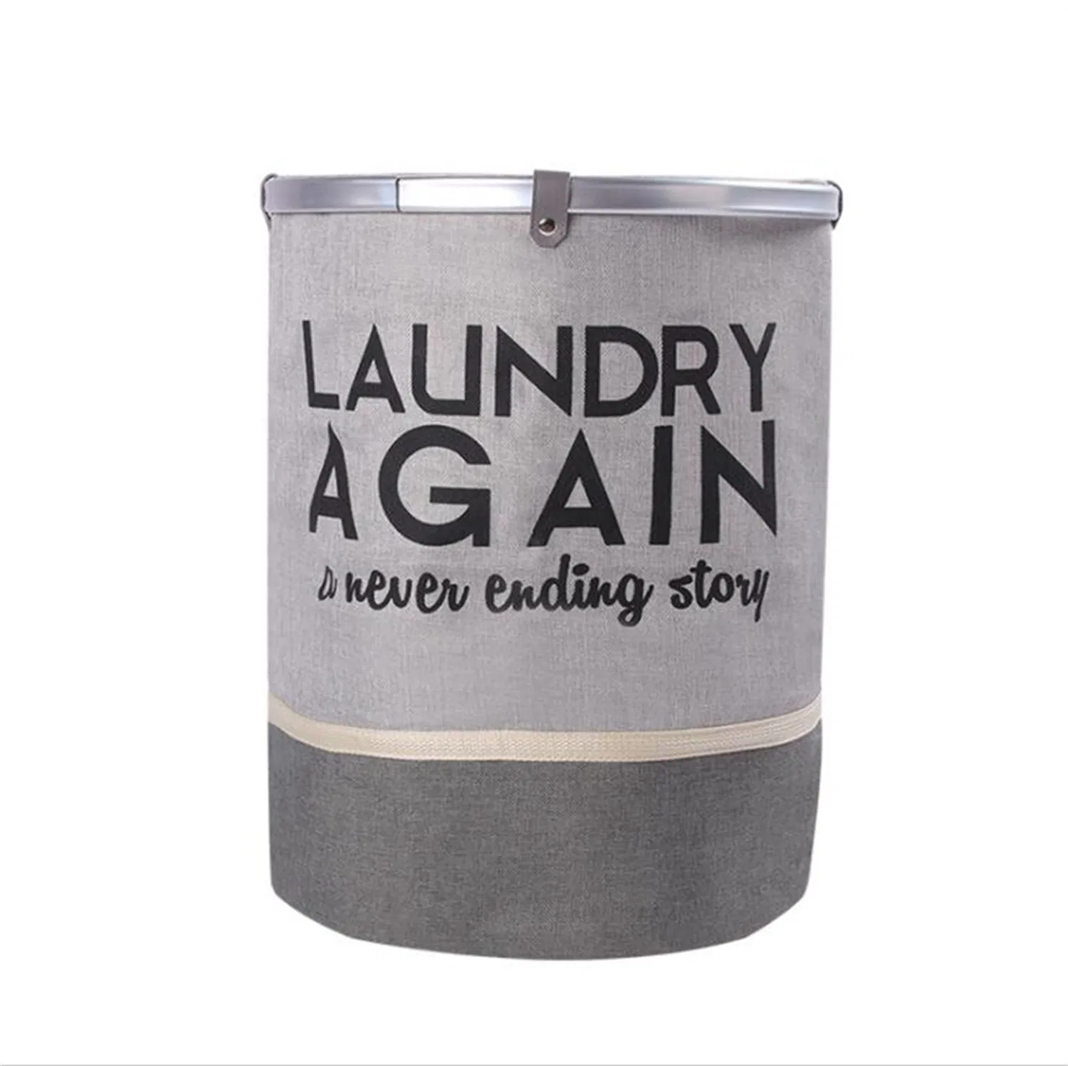 Round Shape Linen Laundry Basket