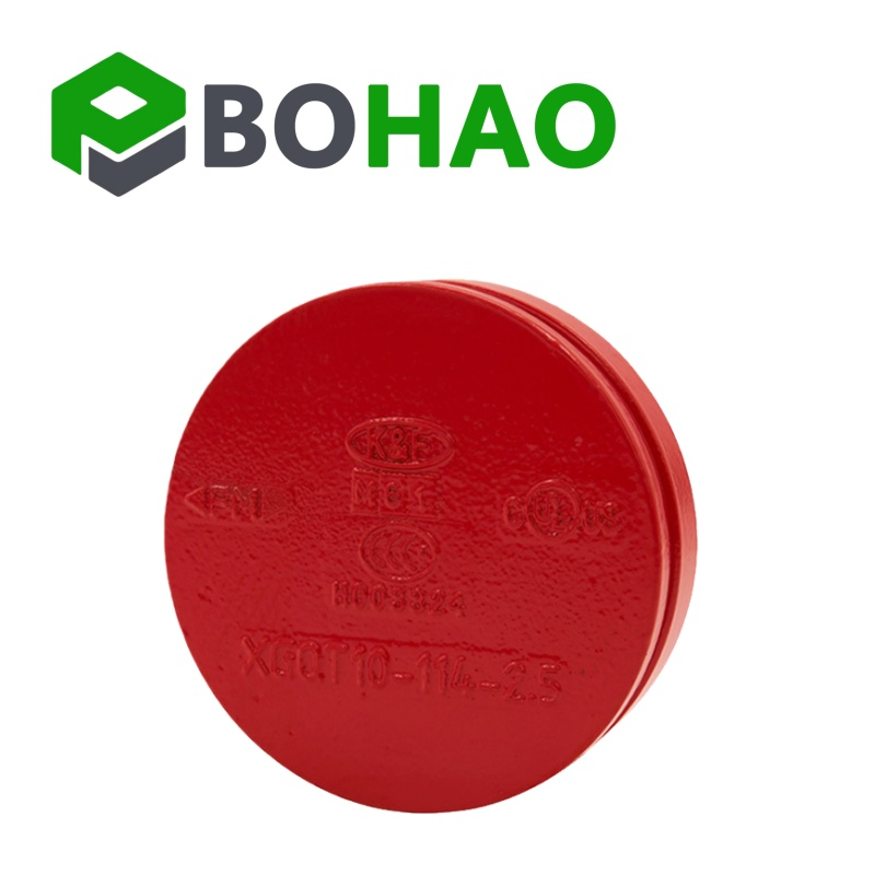 Grooved Ductile Iron Pipe Cap Multiple Sizes