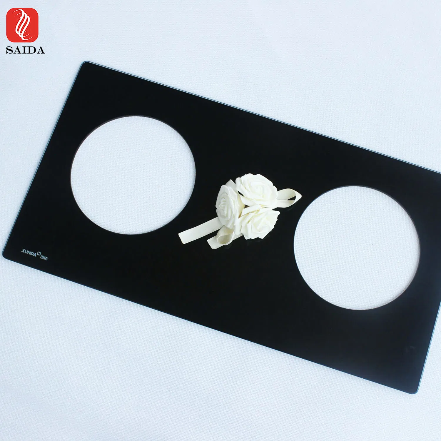 6mm-8mm Customzied High Quality Heat Resistance 2 Burner Gas Stove Glass Top Panel