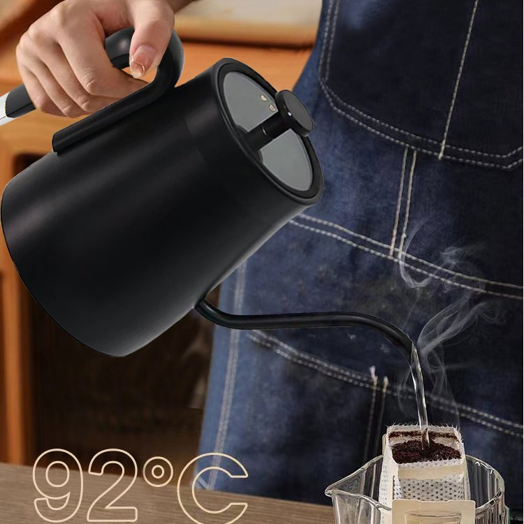 0.8L Adjustable Temperature Control Coffee Kettle 1350W Electric Kettle Gooseneck for Pour Over Coffee Keep Warm
