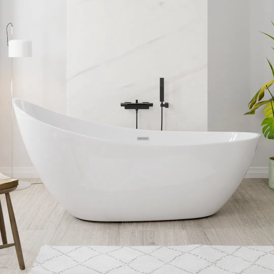 Акриловая ванна Crescent белая глянцевая