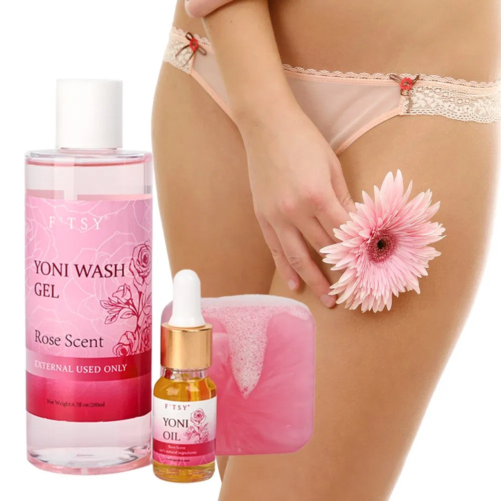 Private Label Anti-Fungal Yoni Wash Set Hydrating Intimate Oil Soap Intimate Feminine Care Set