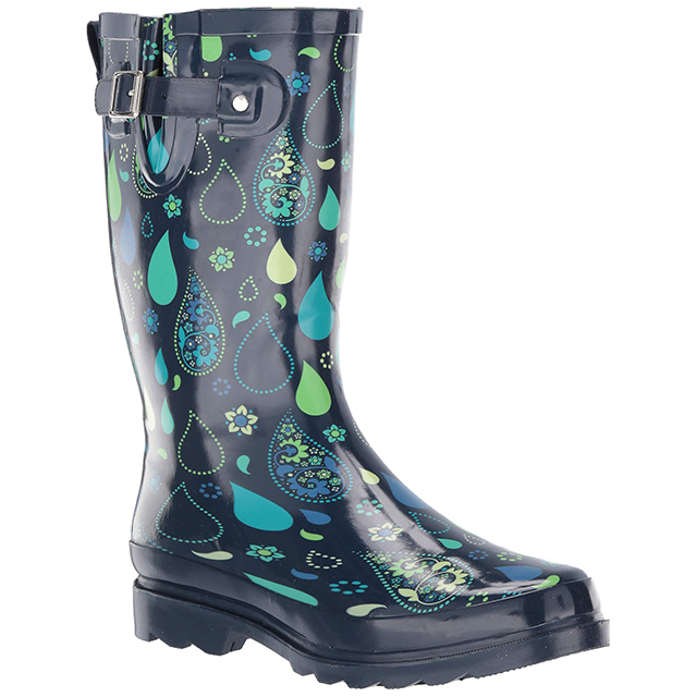Waterproof Printed Non-Slip Gumboots Rubber Rain Boots Light Rain Boots for Women