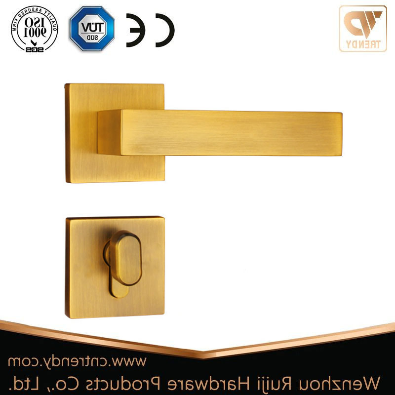 Well Selling Simple Square Black Lever Door Handle (Z6329-ZR23)