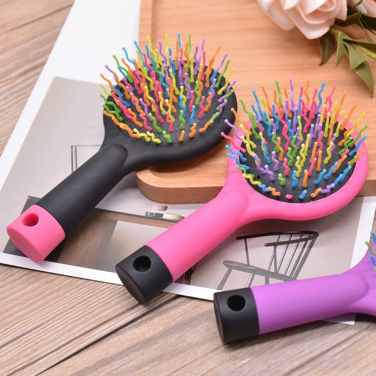 Anti-Static Rainbow Comb Hair Brush Hair Care Hair Accessories