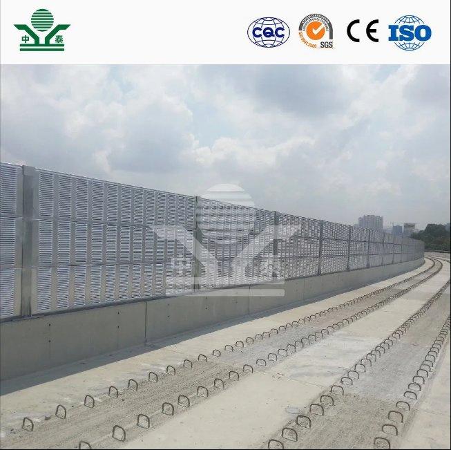 Zhongtai Bridge Sound Barrier China Factory Viaduct Sound Barrier 120mm Soundproof Fence