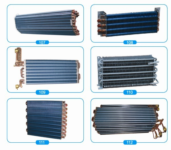 Heat Exchange Copper Tube Air Cooled Refrigerator Condenser