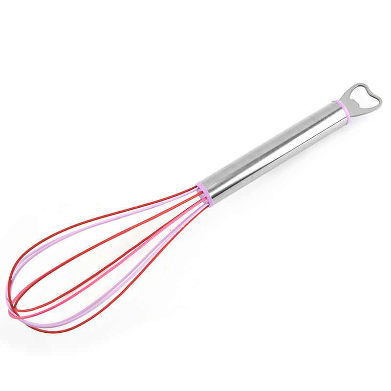 Stainless Steel Non-Stick Coating Colored Balloon Silicone Whisk Egg Whisk