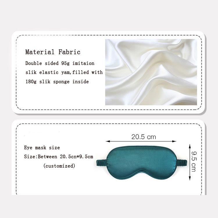 Double Sided Imitation Silk Sleep Eye Mask with Light Blocking and Elastic Straps Breathable Silk Eye Mask