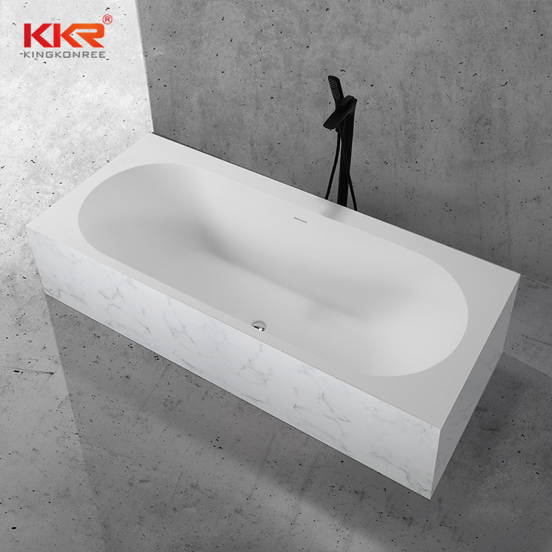 Угловая акриловая ванна Freestanding из искусственного камня