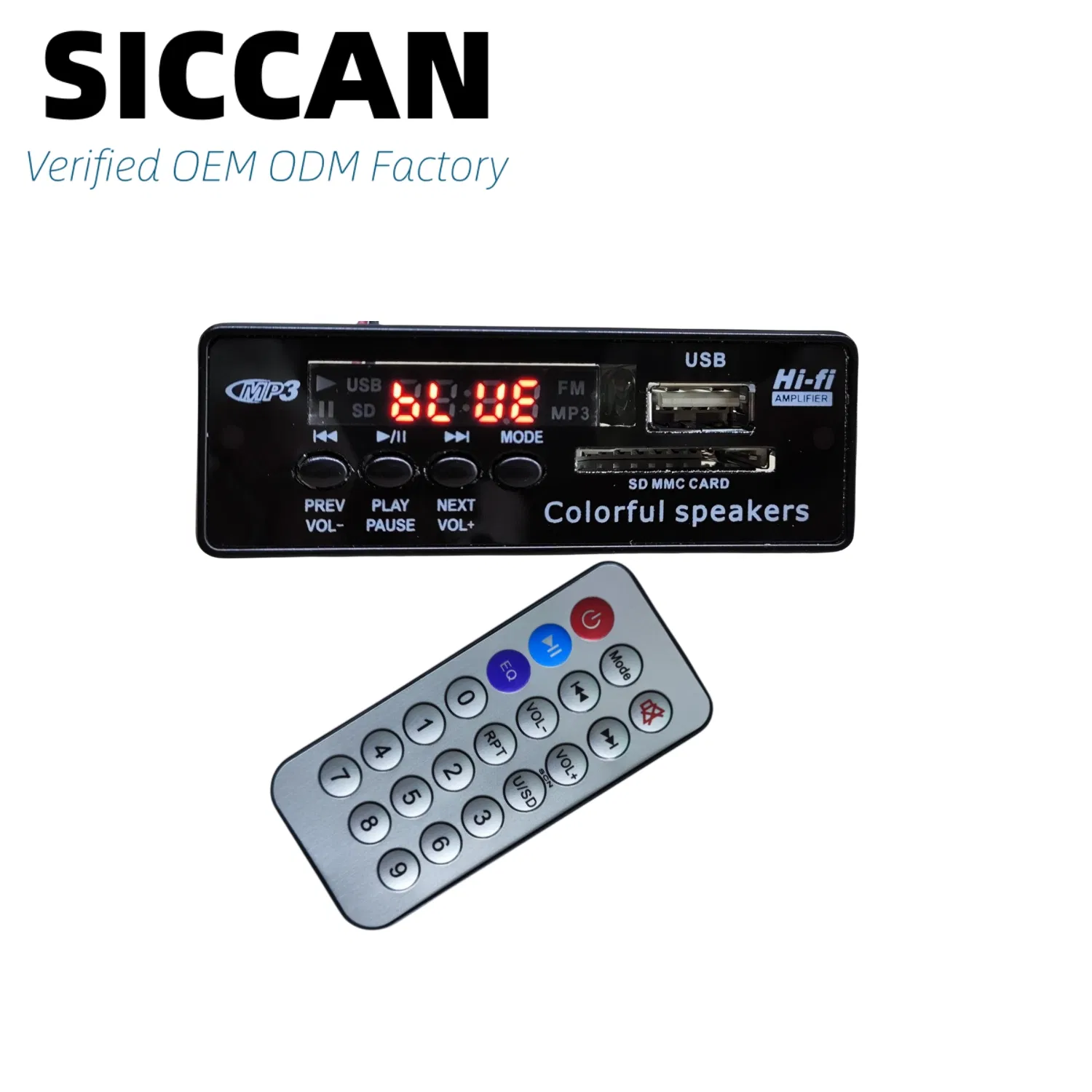 Модуль аудио декодера MP3 с USB, SD, FM и Bluetooth