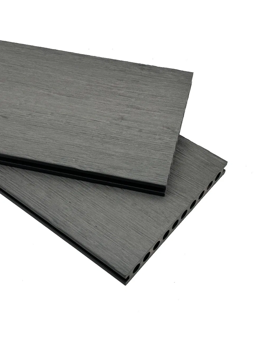 China New Wholesale Modern Design Outdoor Flooring Adjustable WPC Decking Wood Plastic Composite Brushed Wood Grain Outdoor Flooring