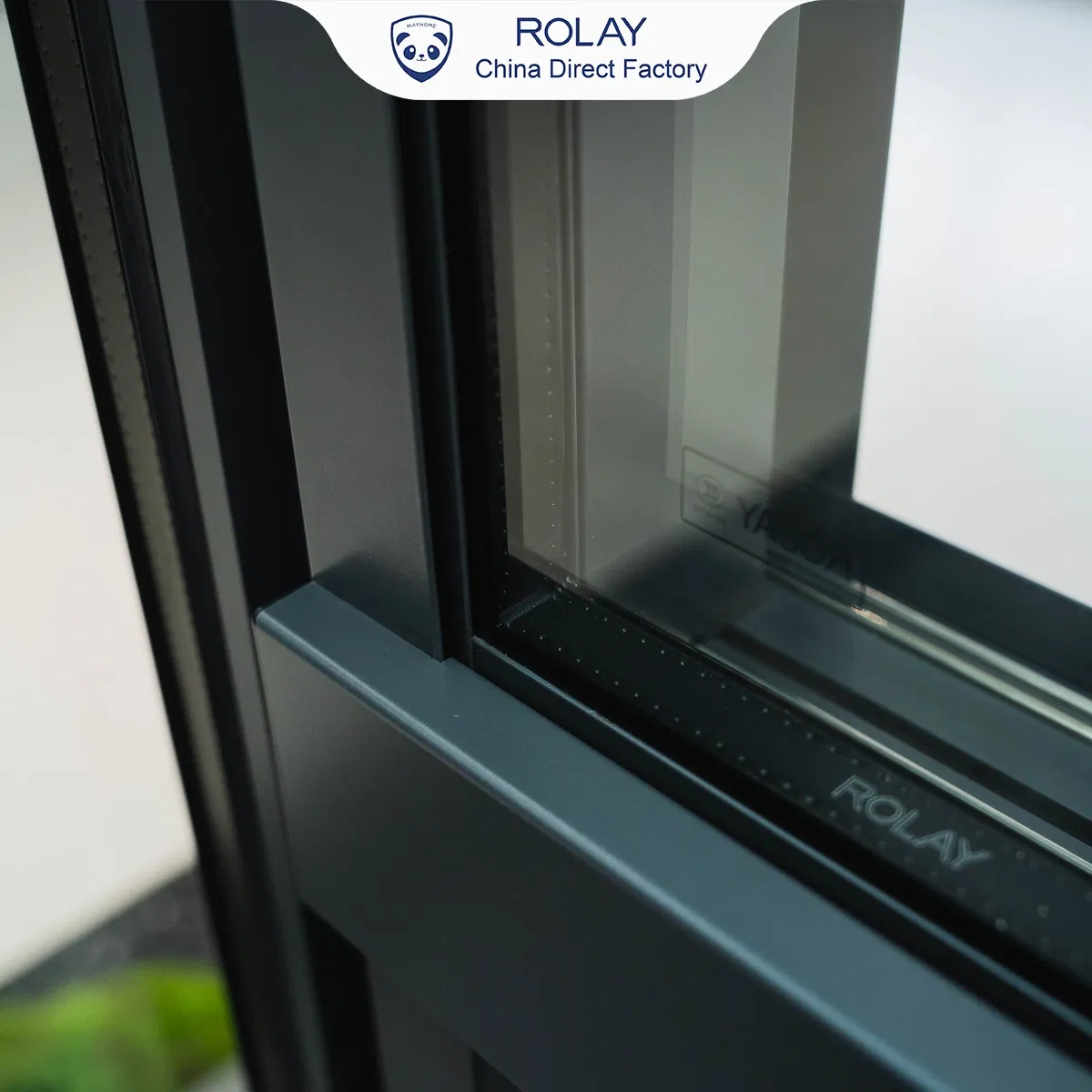 Rolay Glass Window Exterior Door Aluminum Alloy Reinforced Frame Panoramic Vision Huge Ventilation Anti-Mosquito Aluminum Sliding Window for Home Pergola Sunoom