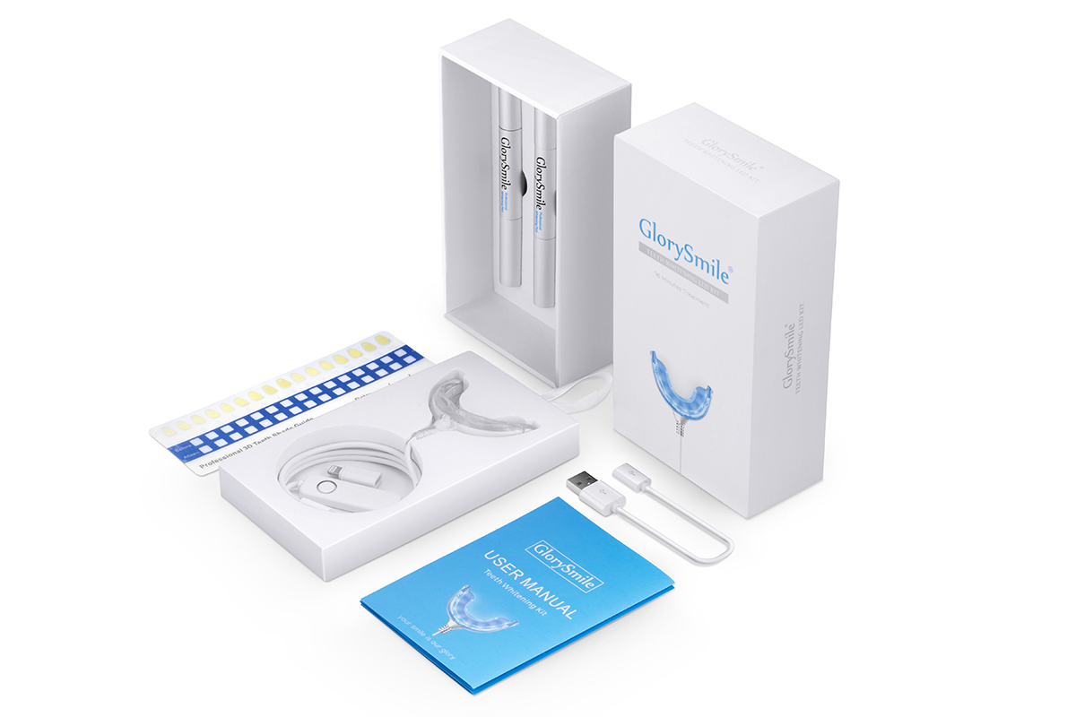 Manufactory Glory Smile Custom Logo 16/24/32min LED Light Teeth Whitening Kit