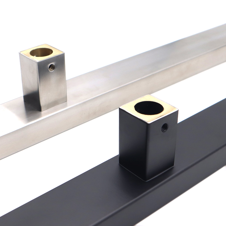 Modern Door Handle Stainless Steel Matte Black Square Glass Door Pull Handles