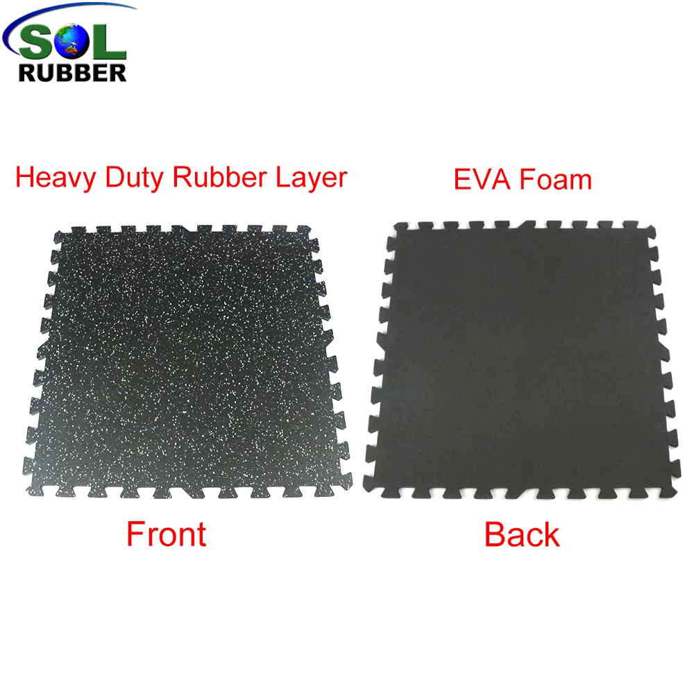 Sol Rubber Non-Toxic Rubber Top EVA Puzzle Tiles Gym Flooring