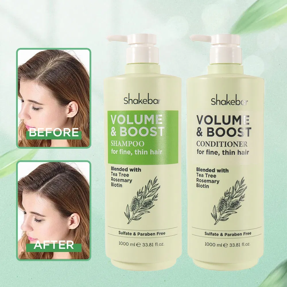 Shakebar Natural Organic Tea Tree Bounce Thickness Best Hair Shampoo and Conditioner