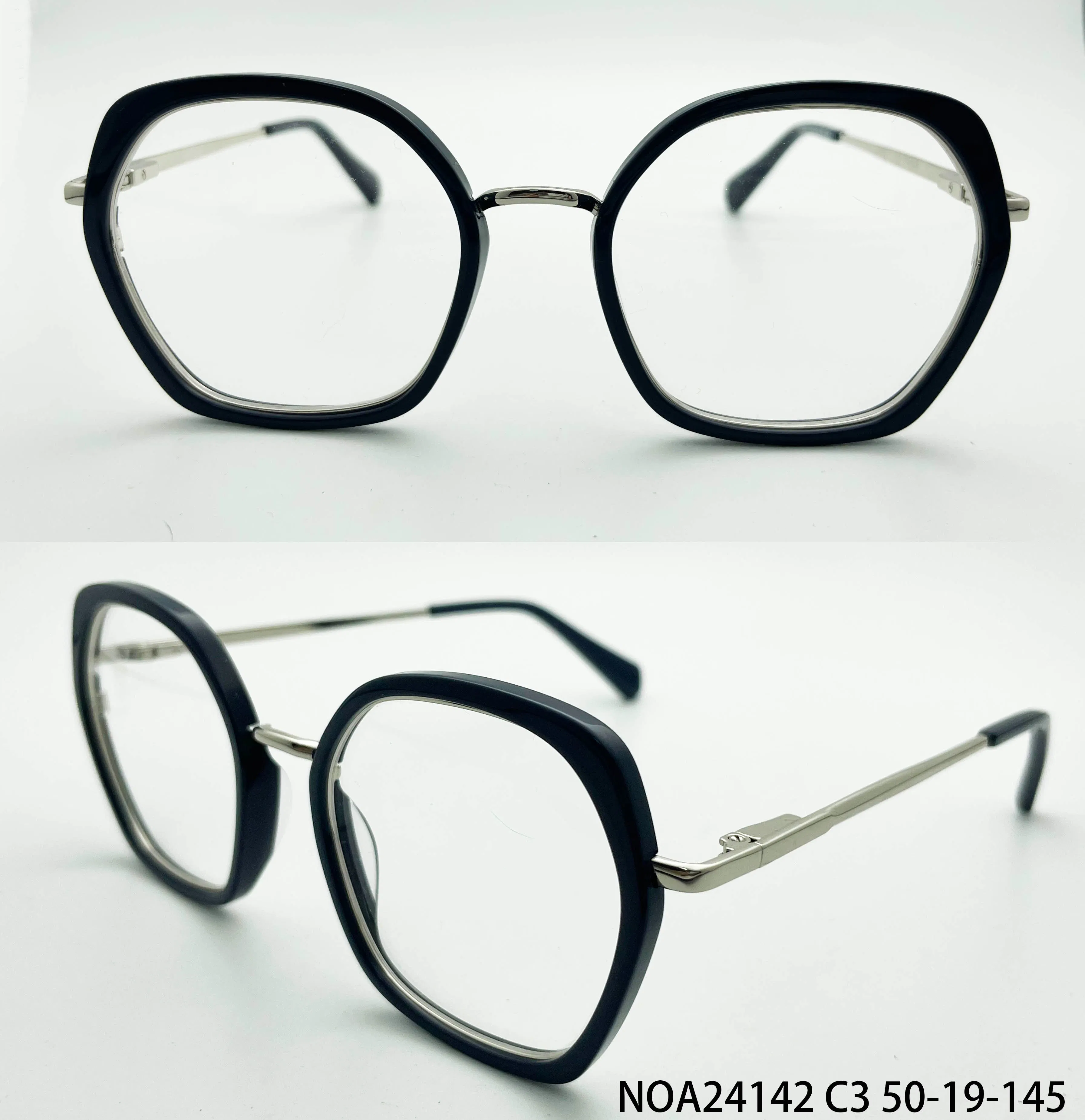 Acetate Front and Acetate Tips Frames Female Spectacle Assorted Transparent Eyeglasses Design Fashion Acetate Frames Optical Glasses