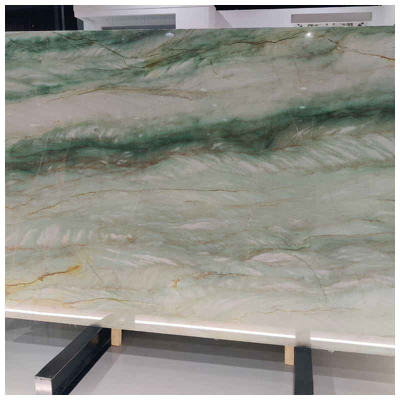 Brazilian Emerald Royal Green Alexandrita Quartzite for Countertops and Bookmatched Wall