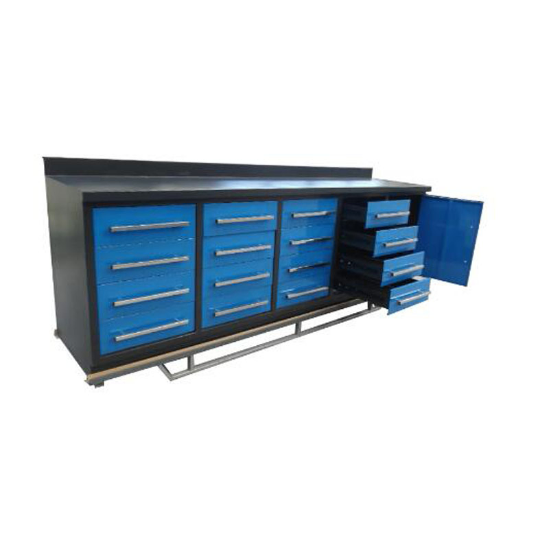Durable 16 Drawer Tool Cabinet with 1 Cabinet Door