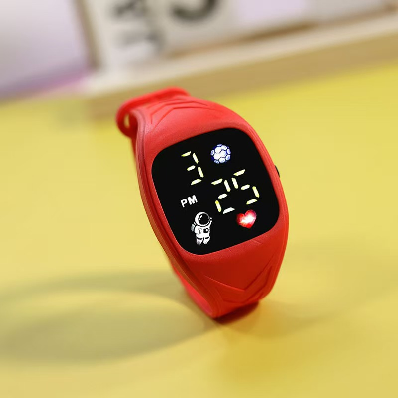 New Fashion Full Wrap TPE Material Digital Watch Lde Student Electronic Watch Couple Glow in The Dark Watch