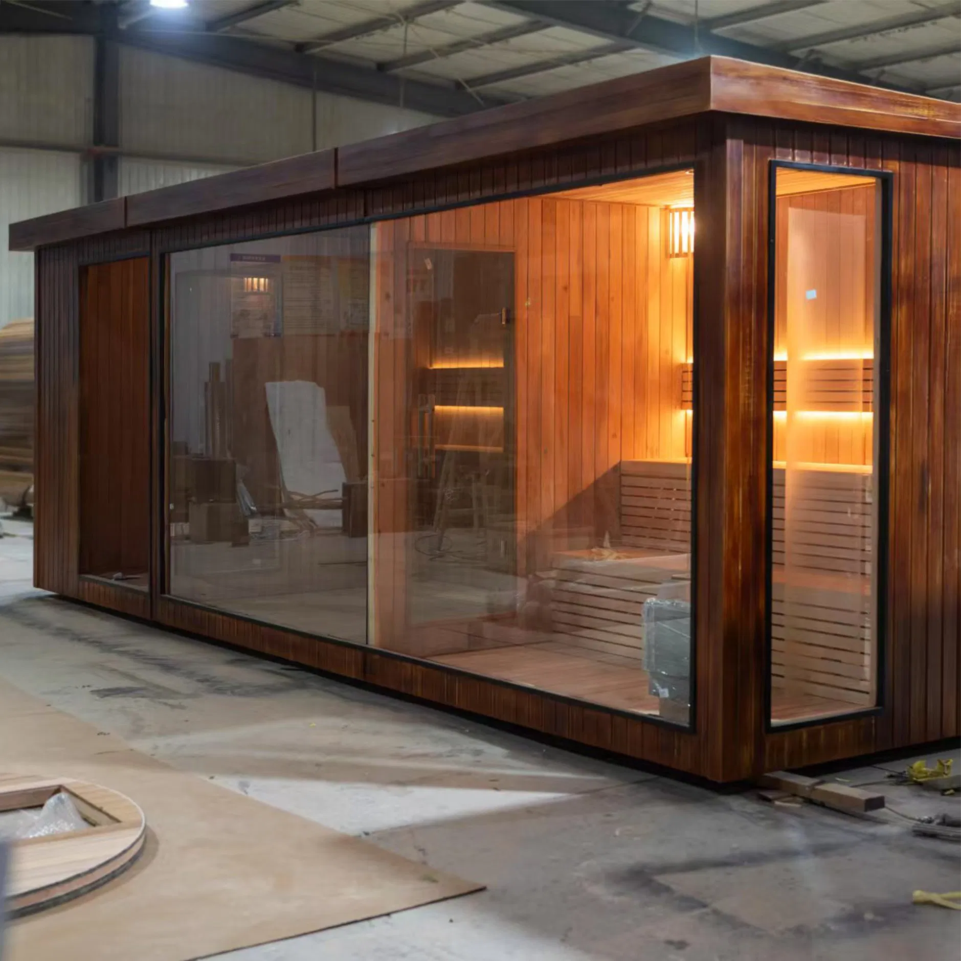 Инфракрасная сауна для улицы с панелью управления