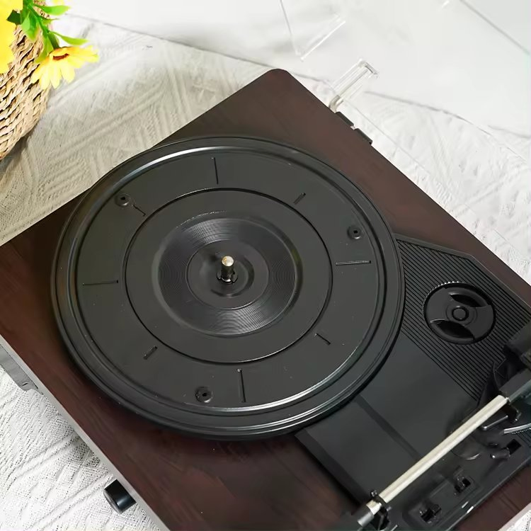 Retro Vinyl Player Turntable Record Player Built-in Speakers Vintage Gramophone 3-Speed Dust Proof Phonograph Vinyl Record Player