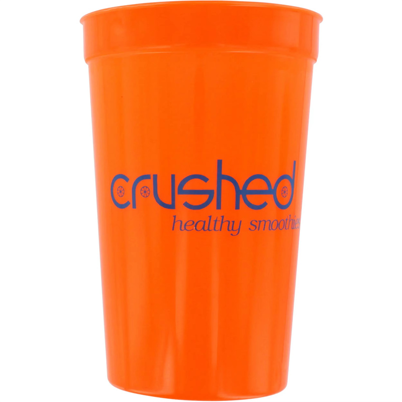 Custom Logo Reusable Stadium Cup Single Wall 8oz 10oz 16oz 20oz 24oz 32oz Plastic Party Cups