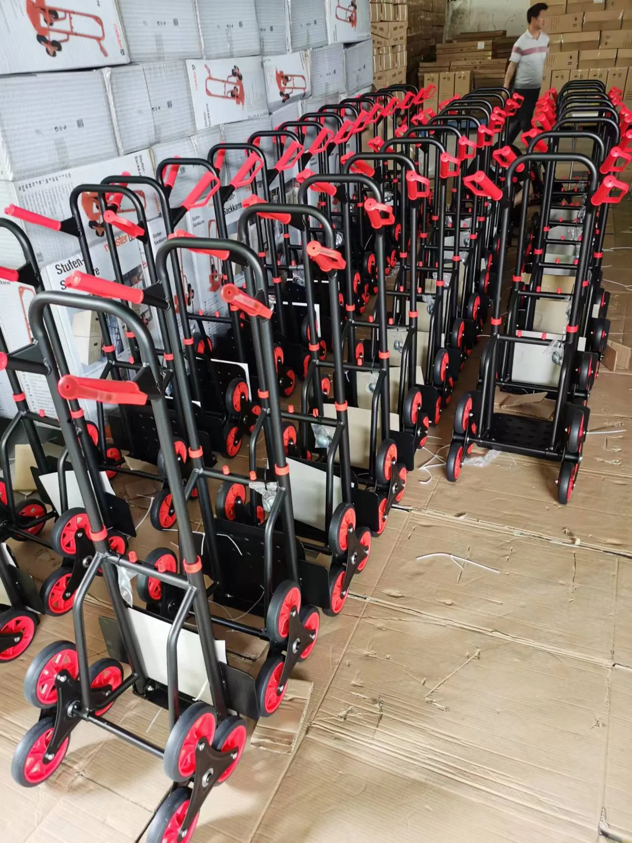 Heavy Duty Steel Foldable Climb Stairs Trolley Hand Truck