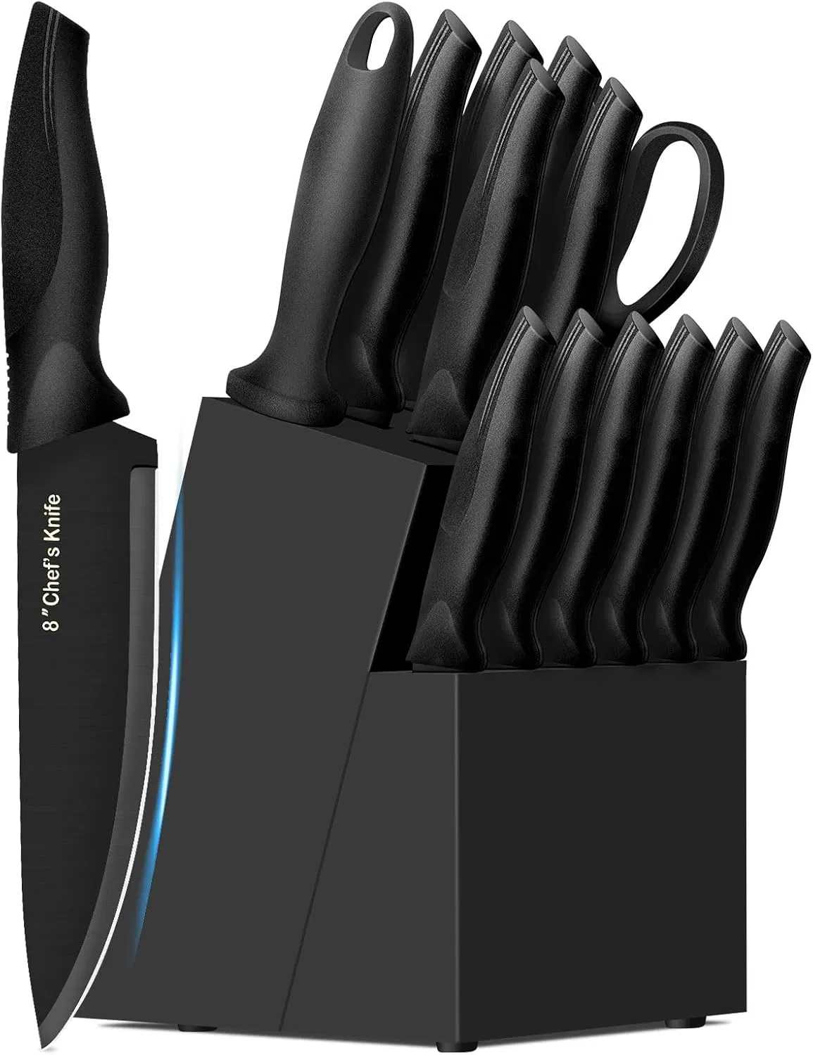 Набор кухонных ножей из нержавеющей стали, 14 предметов