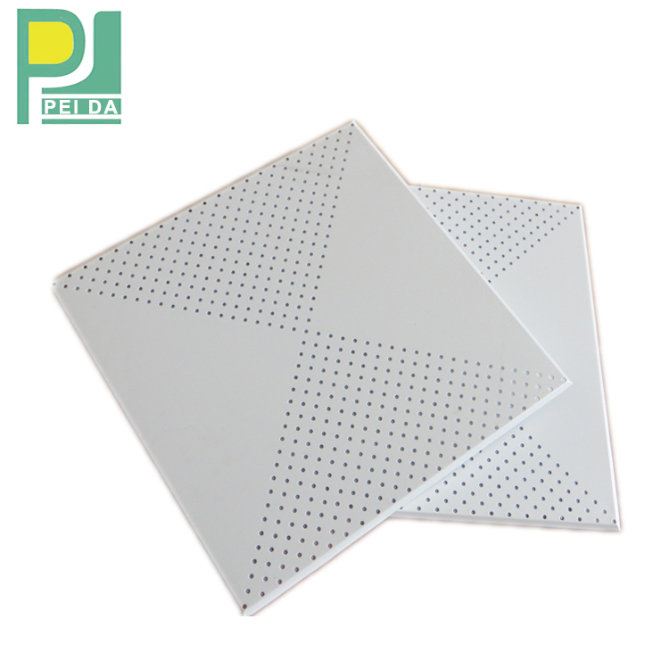 Modern Metallic False Ceiling Design Wood Grain Aluminum Baffle System