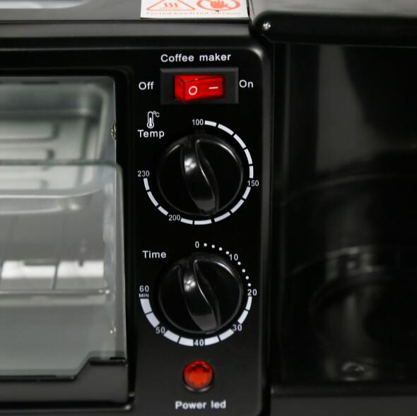 three in One Multi-Purpose Breakfast Machine Toaster Electric Oven