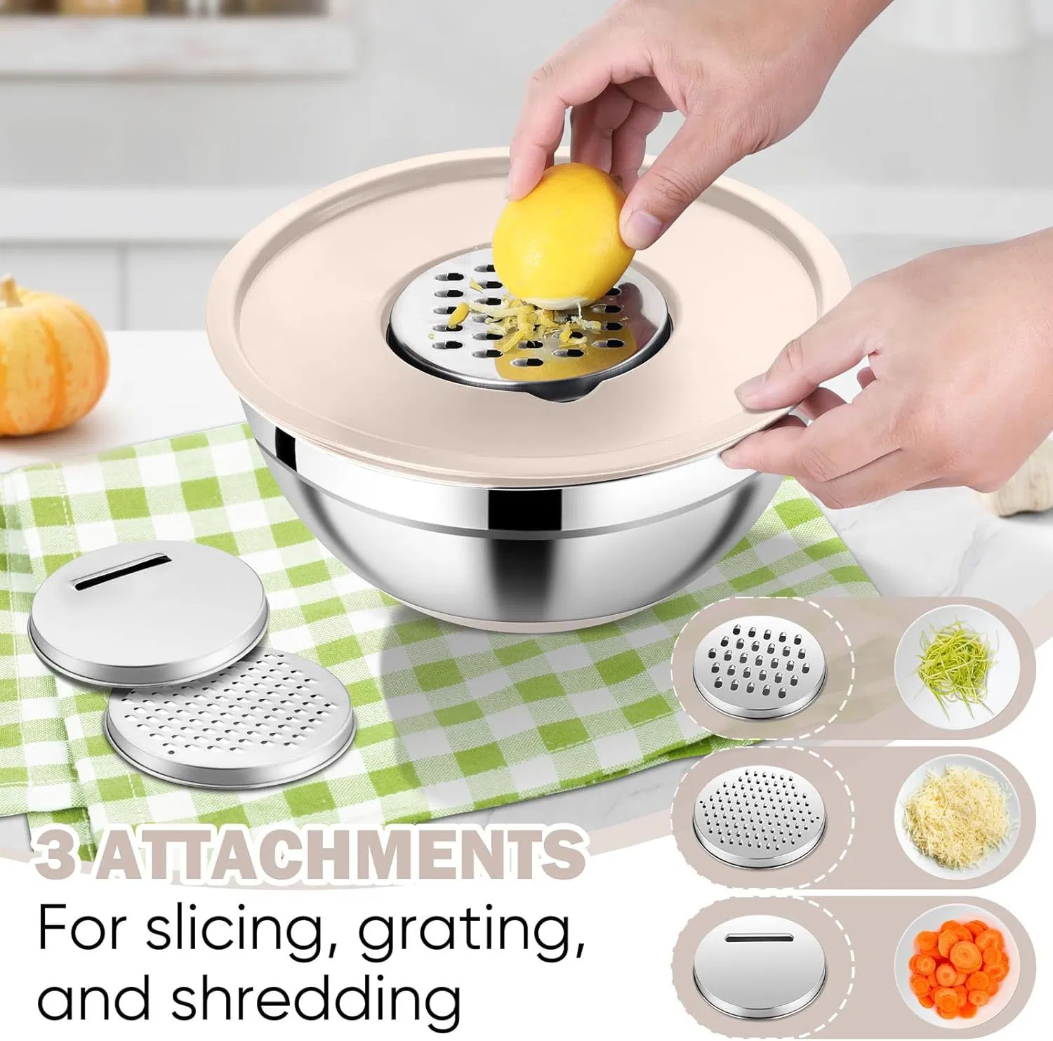 Complete 26PCS Kitchen Set Stainless Steel Bowls with Airtight Sealing Lids