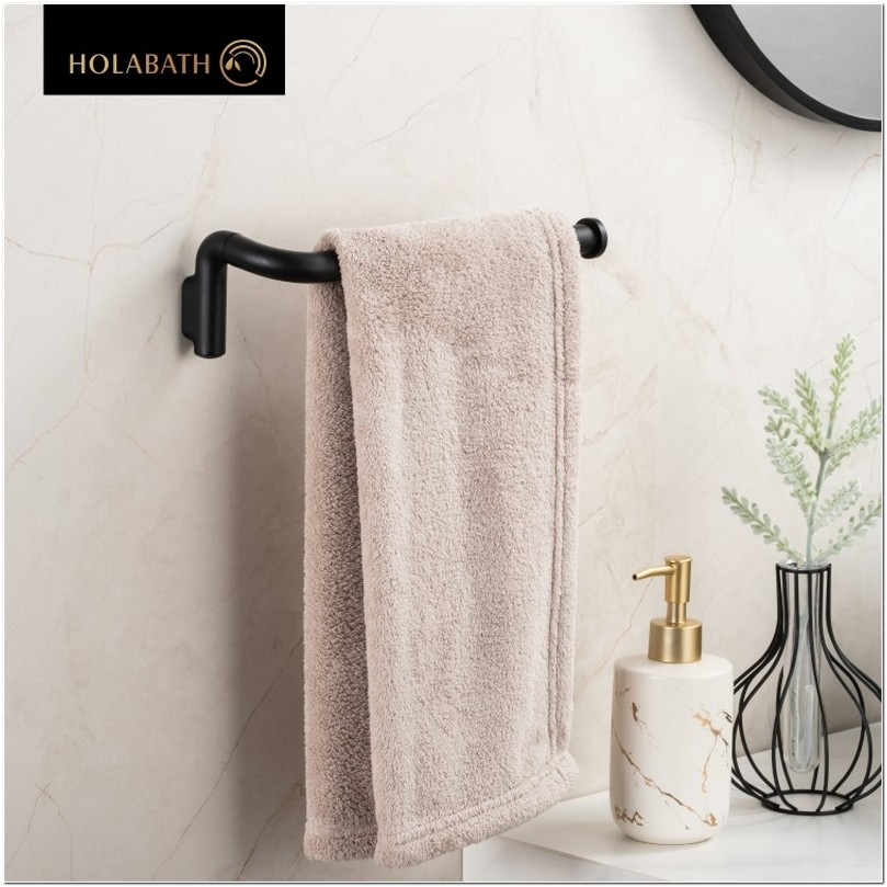 Stainless Steel Towel Holder Anti-Slip Rubber Pads Commercial Bathroom Fixture