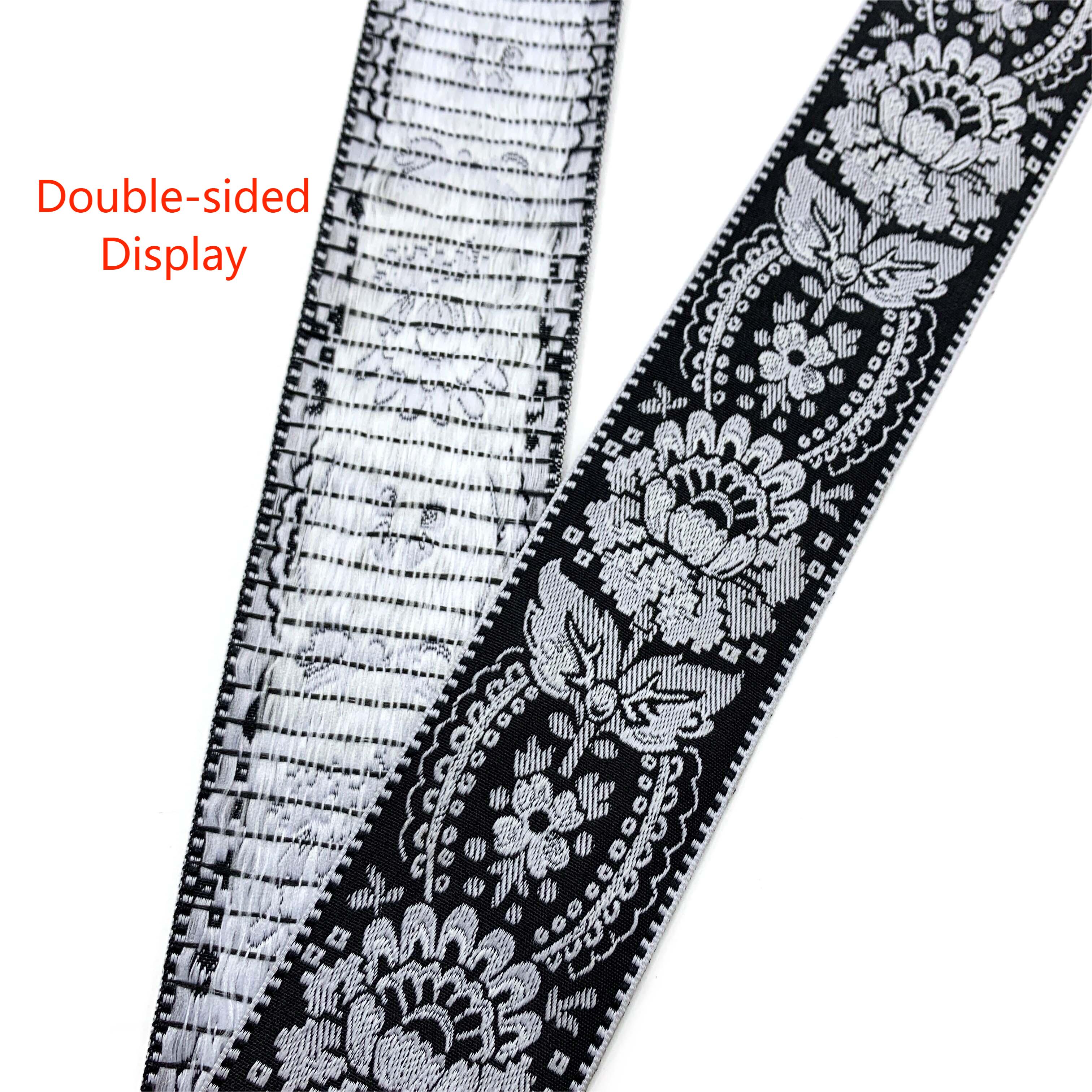 Лента жаккардовая полиэстер 5 см этнический узор для одежды