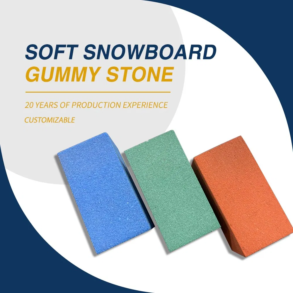 Rezz White Corundum Snowboard Ski Stone Soft Snowboard Gummy Stone Gummy Rubber Abrasive Block