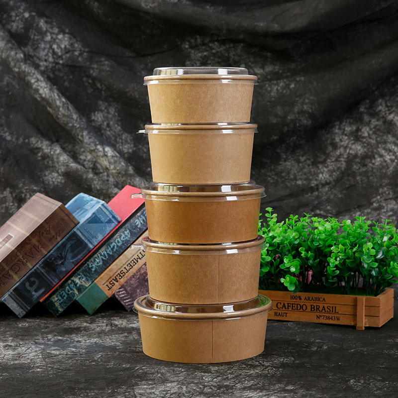 Intimate Design, Health Protection: Thickened Kraft Bowl, Food Delivery From Now on More Assured